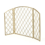 Christopher Knight Home® - Noble House - Amiyah 3 Panelled Iron Fireplace Screen