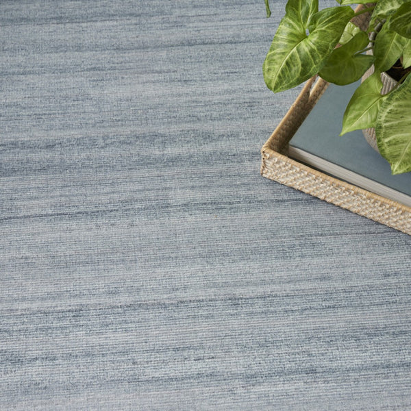 Homeroots 9' Aqua Abstract Washable Area Rug - Modern Comfort For Your Home, Stylish, Noise-reducing Design 9' X 12' Polyester Blend 552524