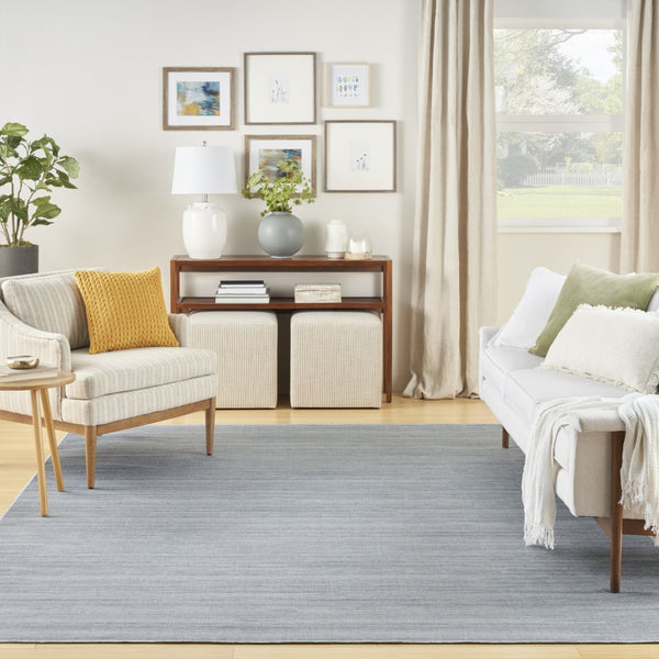 HomeRoots 9' Aqua Abstract Washable Area Rug – Modern Design for Stylish Living Spaces, Easy Care and Versatile Use 9' X 12' 552524