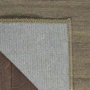 HomeRoots 9' Contemporary Green Abstract Area Rug - Machine Washable, Low-Pile, Perfect for High-Traffic Areas 9' X 12' 552528