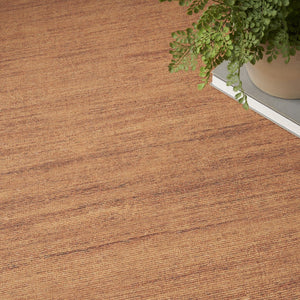 Homeroots 9' Copper Abstract Washable Area Rug - Stylish Modern Design To Enhance Your Home Décor Elegantly 9' X 12' Polyester Blend 552529