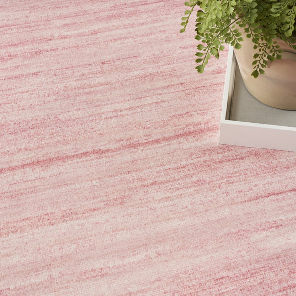 HomeRoots 9' Pink Abstract Washable Area Rug - Modern Design for Living Rooms, Bedrooms, and High-Traffic Areas 9' X 12' 552530
