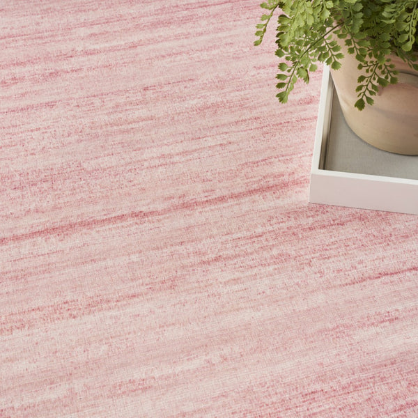 Homeroots 9' Stunning Pink Abstract Washable Area Rug – Elevate Your Space With Modern Style And Comfort 9' X 12' Polyester Blend 552530