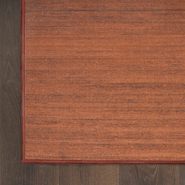 HomeRoots 9' Brick Red Abstract Area Rug - Modern, Machine-Washable Design Perfect for High-Traffic Areas 9' X 12' 552531