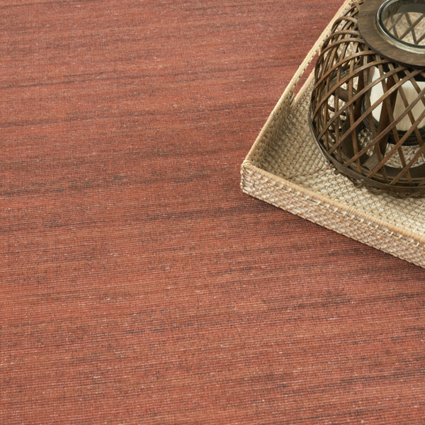 HomeRoots 9' Brick Red Abstract Area Rug - Modern, Machine-Washable Design Perfect for High-Traffic Areas 9' X 12' 552531