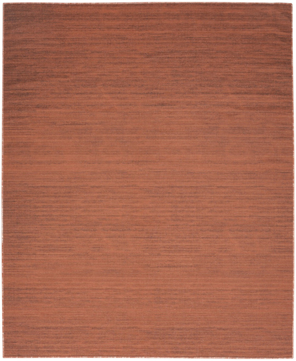 HomeRoots 9' Brick Red Abstract Area Rug - Modern, Machine-Washable Design Perfect for High-Traffic Areas 9' X 12' 552531