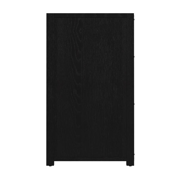Butler Specialty Company Lark 60" Rectangular Wood Dresser With 6 Drawers And Glam Ring Pulls Black Acacia Solids,Mdf,Acacia Veneers 5525432-butler