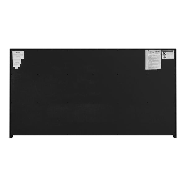 Butler Specialty Company Lark 60" Rectangular Wood Dresser With 6 Drawers And Glam Ring Pulls Black Acacia Solids,Mdf,Acacia Veneers 5525432-butler