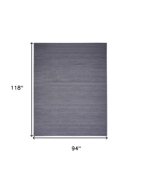 Homeroots 9' Navy Blue Abstract Washable Area Rug - Stylish, Modern Design To Enhance Your Home Décor & Comfort 8' X 10' Polyester Blend 552543