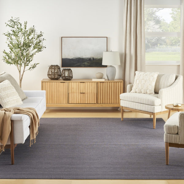 HomeRoots 9' Navy Blue Abstract Washable Area Rug - Modern Design for Easy Care & Stylish Home Décor 6' X 9' 552548