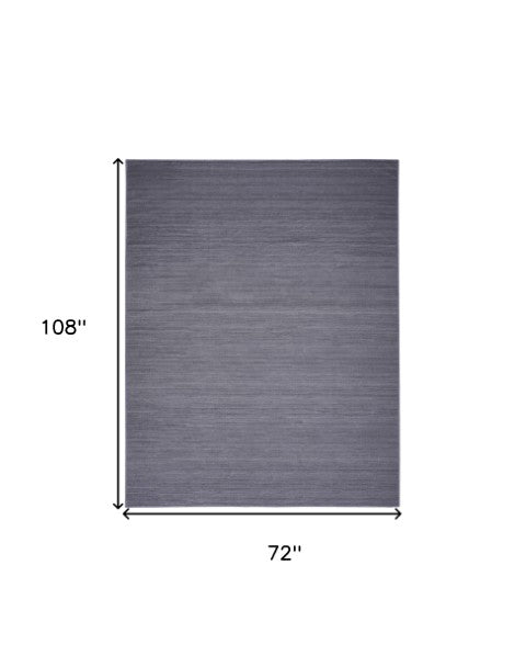 Homeroots 9' Navy Blue Abstract Washable Area Rug - Stylish, Modern Design To Enhance Your Home Décor & Comfort 6' X 9' Polyester Blend 552548