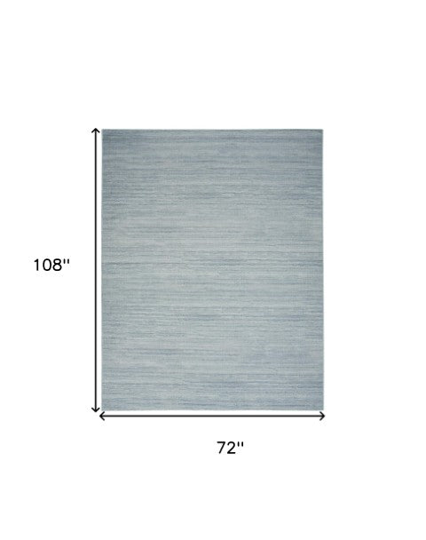 Homeroots 9' Aqua Abstract Washable Area Rug - Modern Comfort For Your Home, Stylish, Noise-reducing Design 6' X 9' Polyester Blend 552549