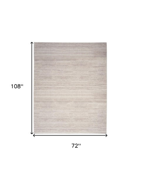 Homeroots 9' Ivory And Light Brown Abstract Washable Area Rug – Modern Artistry For Your Home Décor Needs 6' X 9' Polyester Blend 552551