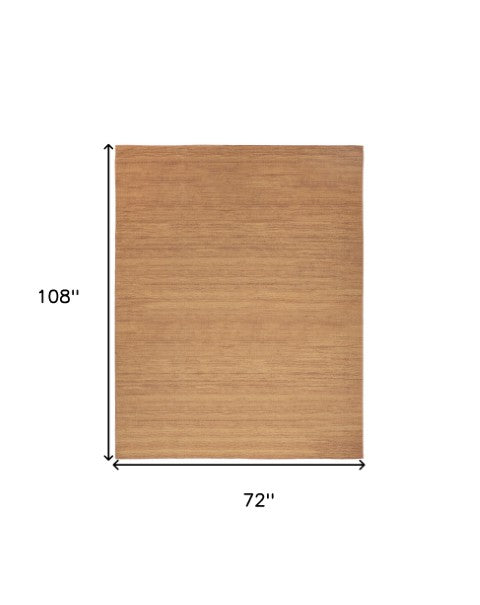 Homeroots 9' Copper Abstract Washable Area Rug - Stylish Modern Design To Enhance Your Home Décor Elegantly 6' X 9' Polyester Blend 552554