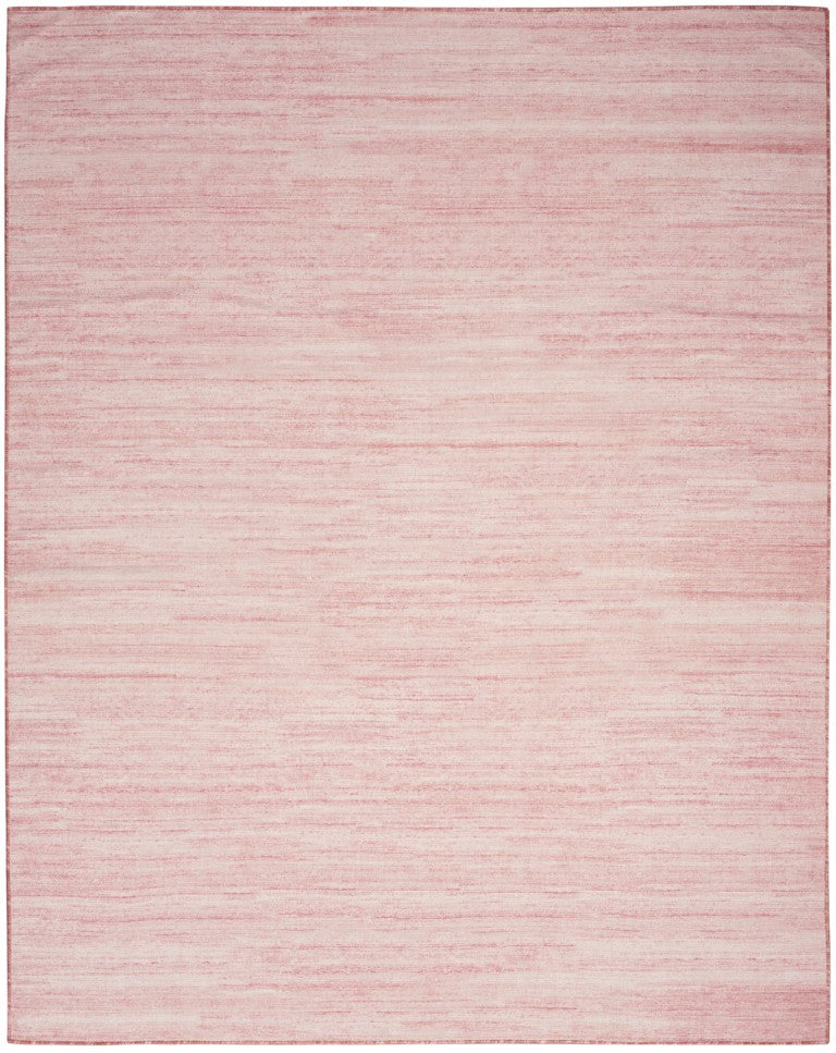 HomeRoots 6x9 Pink Abstract Polyester Area Rug Low Pile Machine Woven for Living Rooms 552555