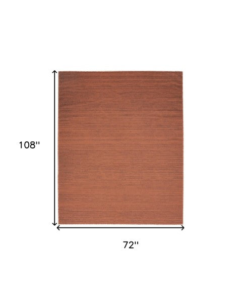 Homeroots 9' Brick Red Abstract Washable Area Rug – Stylish, Modern Design To Enhance Any Room's Warmth! 6' X 9' Polyester Blend 552556