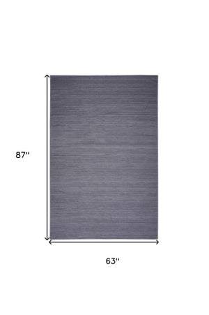 Homeroots 9' Navy Blue Abstract Washable Area Rug - Stylish, Modern Design To Enhance Your Home Décor & Comfort 5' X 7' Polyester Blend 552558