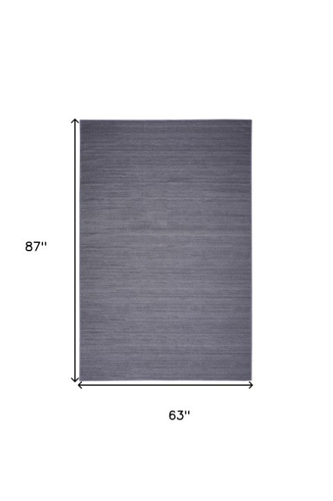 Homeroots 9' Navy Blue Abstract Washable Area Rug - Stylish, Modern Design To Enhance Your Home Décor & Comfort 5' X 7' Polyester Blend 552558