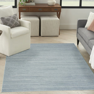 Homeroots 9' Aqua Abstract Washable Area Rug - Modern Comfort For Your Home, Stylish, Noise-reducing Design 5' X 7' Polyester Blend 552559