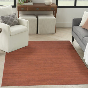 Homeroots 9' Brick Red Abstract Washable Area Rug – Stylish, Modern Design To Enhance Any Room's Warmth! 5' X 7' Polyester Blend 552566