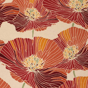 HomeRoots 8' Hand-Hooked Floral Area Rug in Ivory and Sunset – Durable, Stain-Resistant, and Stylish Decor Piece 8' X 11' 552596