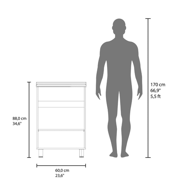 English Elm Dunn Freestanding Laundry Cabinet with Integrated Sink Two Shelves and White Finish B097S00268