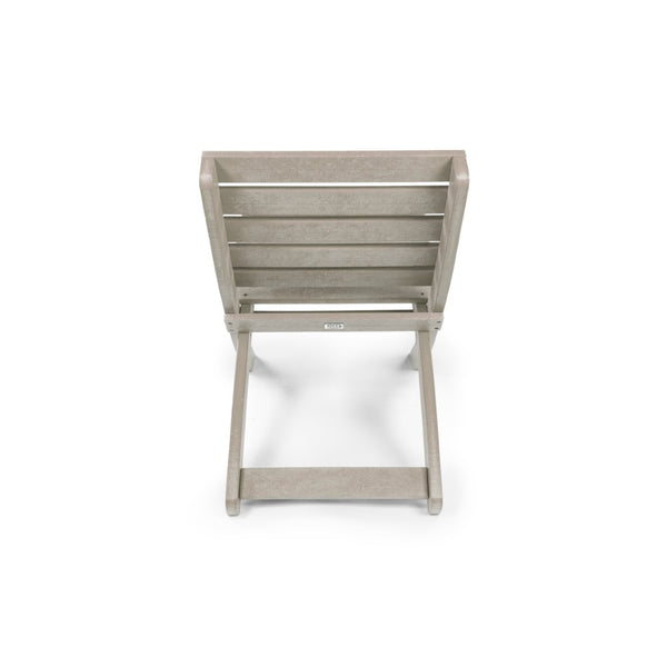 English Elm Grandcourt Recycled Hdpe Outdoor Folding Chair with Marine Grade Hardware for Patio Use Sand B2745P409675