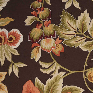 Homeroots 5' X 8' Brown And Orange Botanical Leaves Hand Carved Handmade Area Rug  Polyester 552618