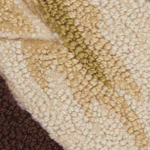 Homeroots 4' X 6' Brown And Orange Botanical Leaves Hand Carved Handmade Area Rug  Polyester 552633