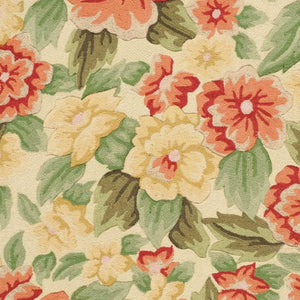 HomeRoots 4' Hand-Carved Red and Cream Floral Area Rug - Timeless Charm, Durable, Pet-Friendly Elegance 4' X 6' 552636
