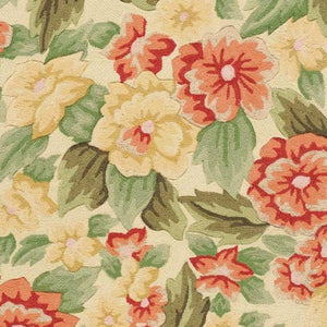 HomeRoots 4' Hand-Carved Red and Cream Floral Area Rug - Timeless Charm, Durable, Pet-Friendly Elegance 4' X 6' 552636