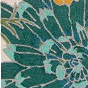 Homeroots 4' X 6' Ivory Red And Orange Floral Hand Carved Handmade Area Rug  Polyester 552637