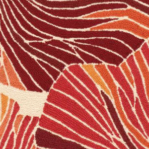 Homeroots 4' X 6' Ivory And Sunset Floral Hand Hooked Area Rug  Polyester 552641