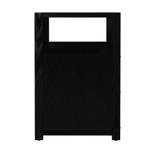 Butler Specialty Company Lark 21" Wood Nightstand With 2 Drawers And Open Shelf For Modern Spaces Black Acacia Wood,Mdf,Acacia Veneer 5526432-butler