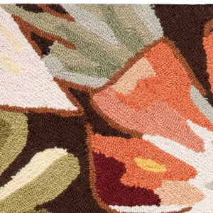 Homeroots 3' X 4' Tan And Dark Brown Floral Hand Carved Handmade Area Rug  Polyester 552649