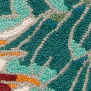 Homeroots 3' X 4' Ivory Red And Orange Floral Hand Carved Handmade Area Rug  Polyester 552652