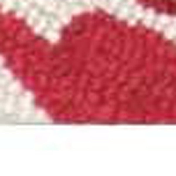 Homeroots 3' X 4' Ivory Green And Red Floral Hand Carved Handmade Area Rug  Polyester 552657