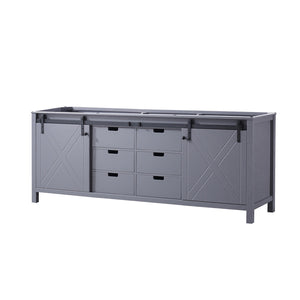 English Elm Dark Grey Double Bath Vanity - 84" Wide, Elegant Storage, Soft-Close Drawers, Fully Assembled Design B2731P260081