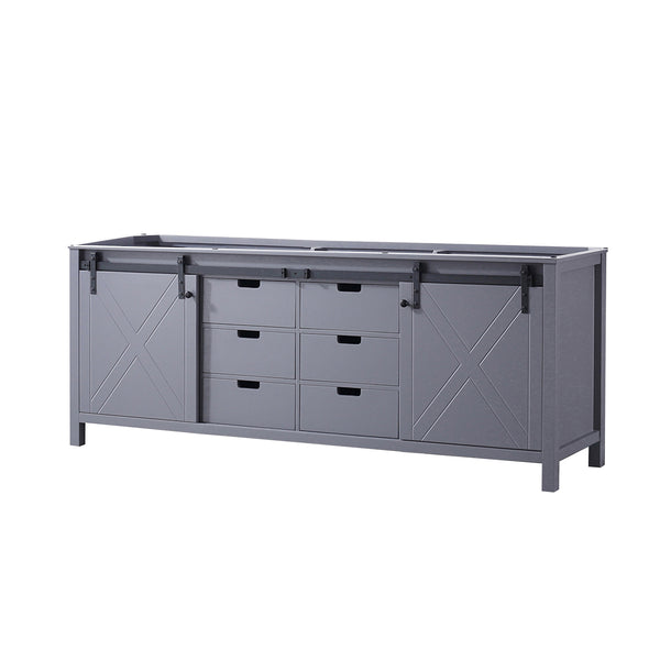 English Elm Dark Grey Double Bath Vanity - 84" Wide, Elegant Storage, Soft-Close Drawers, Fully Assembled Design B2731P260081