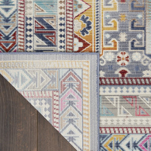 Homeroots 5' X 8' Distressed Ivory Gray And Red Floral Area Rug – Durable, Stain Resistant, Perfect For Homes!  Polypropylene 552697