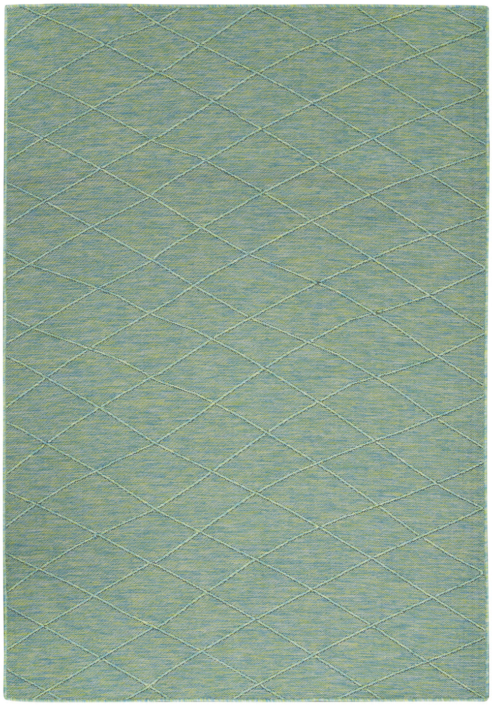 Homeroots 4' X 6' Blue Geometric Power Loom Non Skid Area Rug  Polypropylene 552711