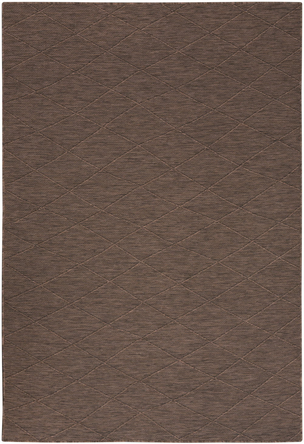 Homeroots 4' X 6' Brown Geometric Power Loom Non Skid Area Rug  Polypropylene 552713