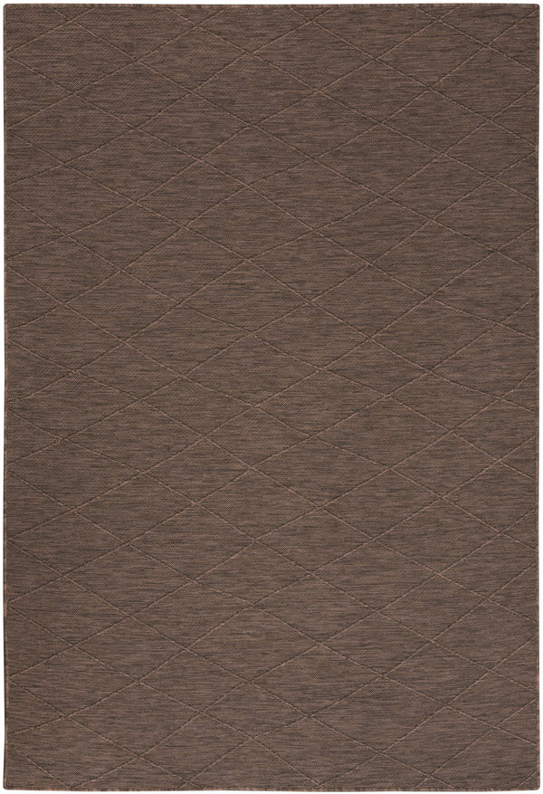 Homeroots 4' X 6' Brown Geometric Power Loom Non Skid Area Rug  Polypropylene 552713
