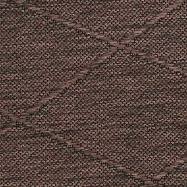 Homeroots 4' X 6' Brown Geometric Power Loom Non Skid Area Rug  Polypropylene 552713