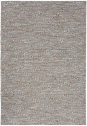 Homeroots 4' X 6' Gray Geometric Power Loom Non Skid Area Rug  Polypropylene 552714