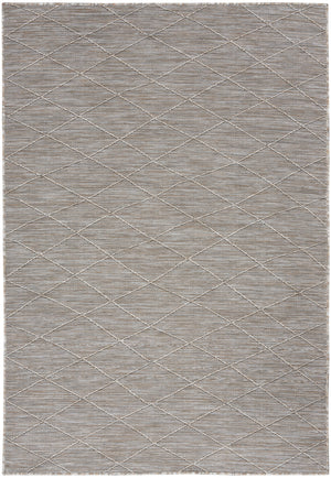 Homeroots 4' X 6' Gray Geometric Power Loom Non Skid Area Rug  Polypropylene 552714