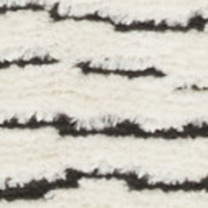 Homeroots 4' X 6' Ivory And Black Abstract Geometric Area Rug  Polyester 552722