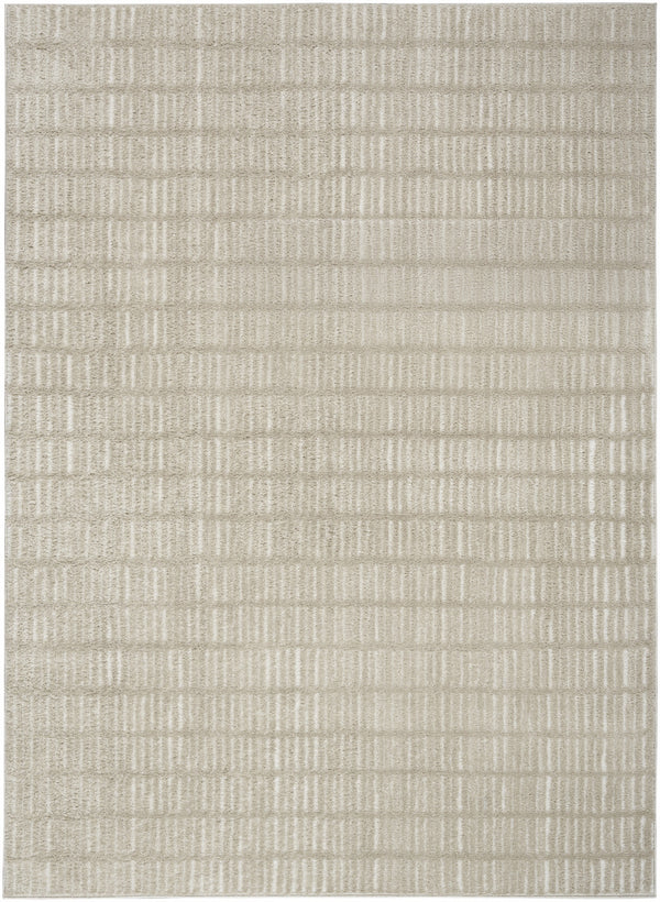 Homeroots 8' X 10' Ivory And Gray Geometric Area Rug  Polyester 552723