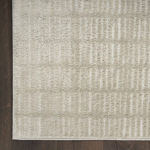 HomeRoots 5' Modern Gray and Ivory Abstract Area Rug – Stain-Resistant, Durable, Stylish Accent for Any Room 8' X 10' 552723
