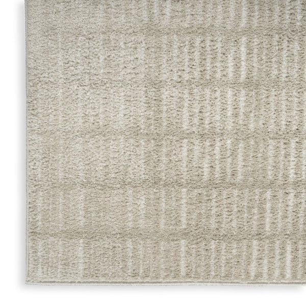 HomeRoots 5' Modern Gray and Ivory Abstract Area Rug – Stain-Resistant, Durable, Stylish Accent for Any Room 8' X 10' 552723